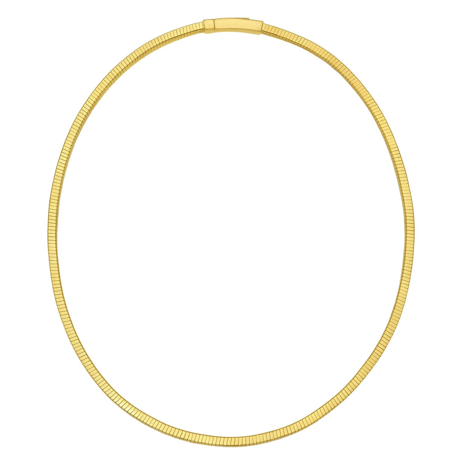 Gold over sterling silver cubogas chain necklace with a box clasp.