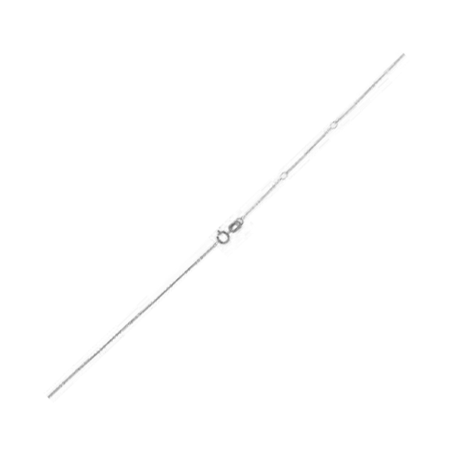 Adjustable 14k white gold cable chain with a spring ring clasp.