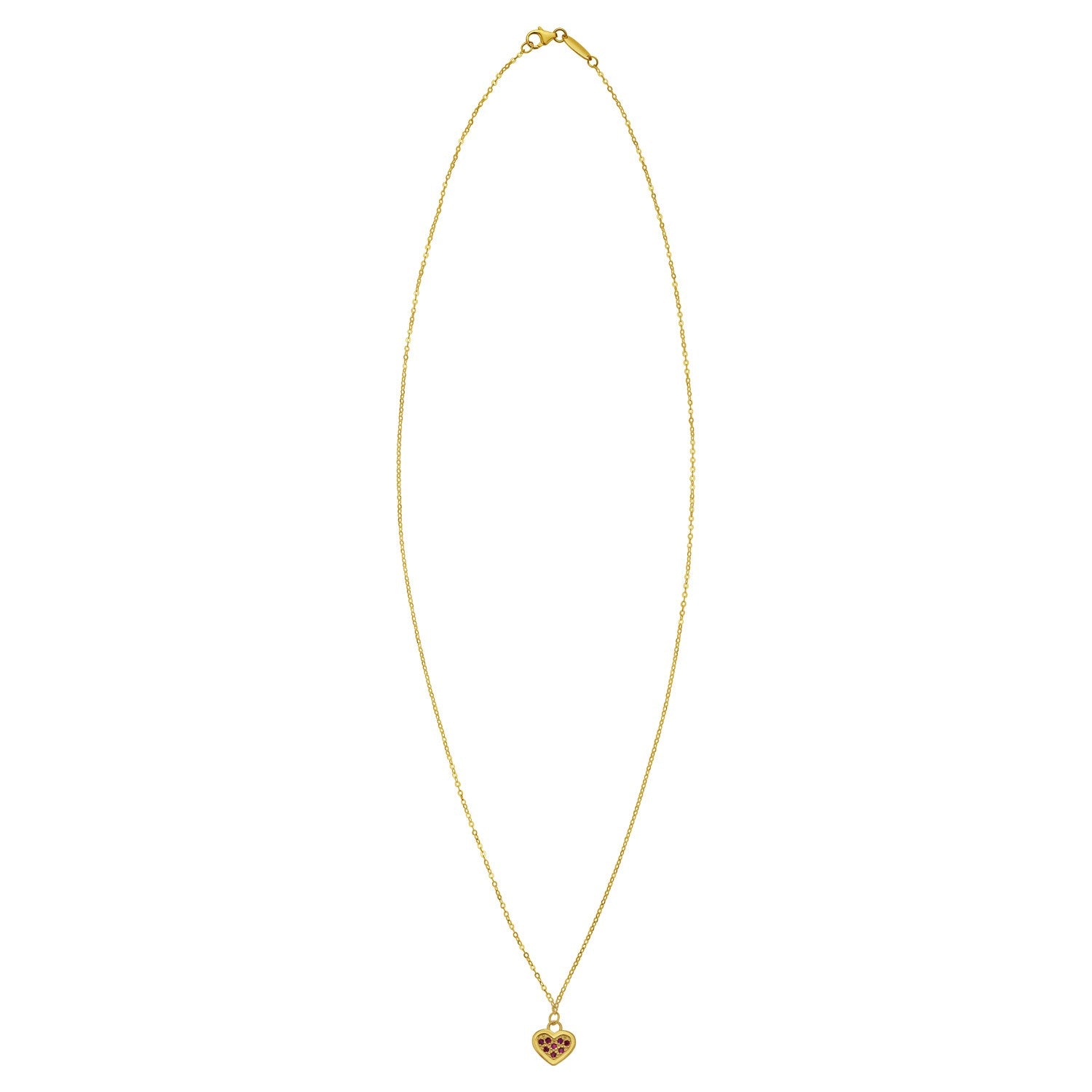 A yellow gold rope chain necklace with a small heart pendant.