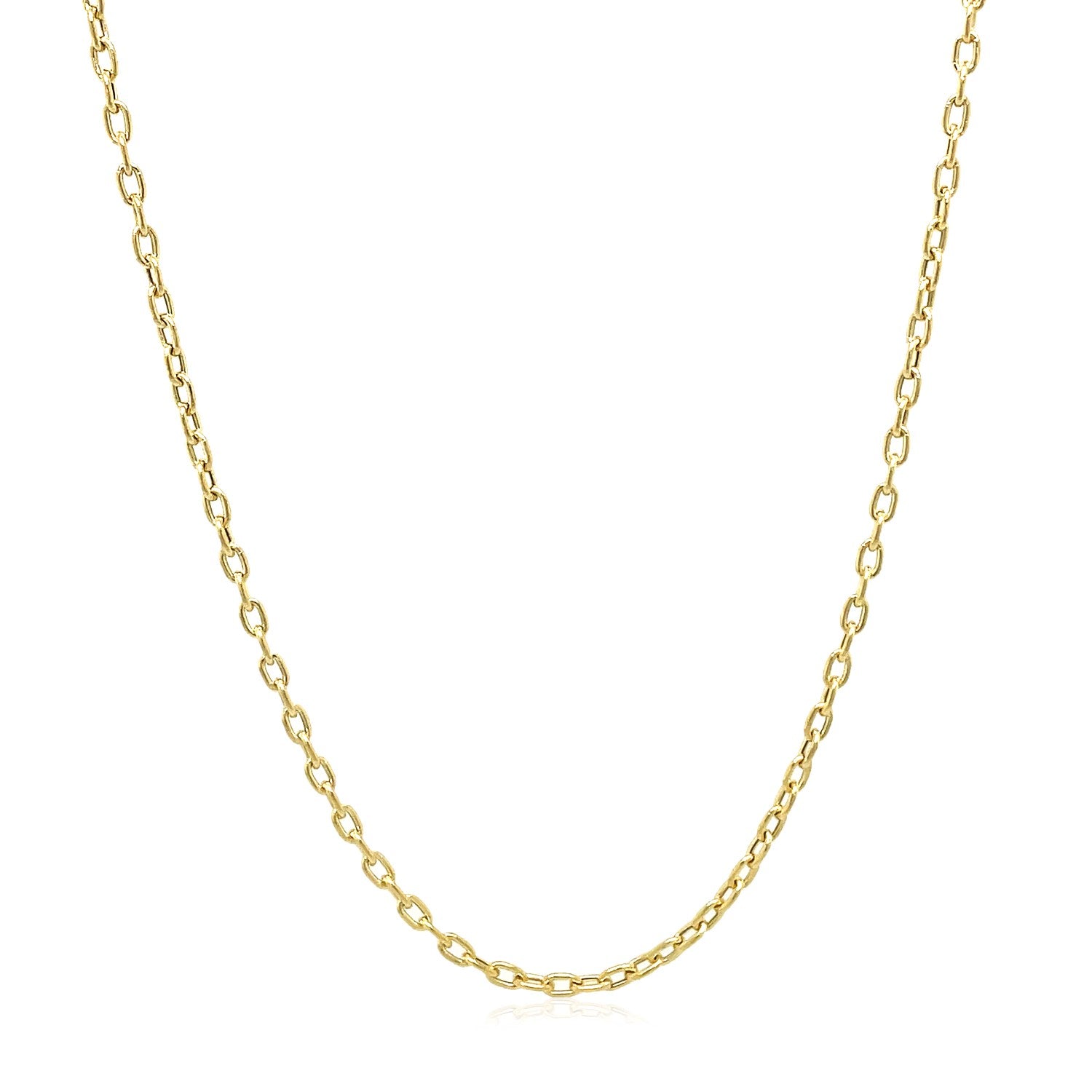 A 14k yellow gold double extendable cable chain.