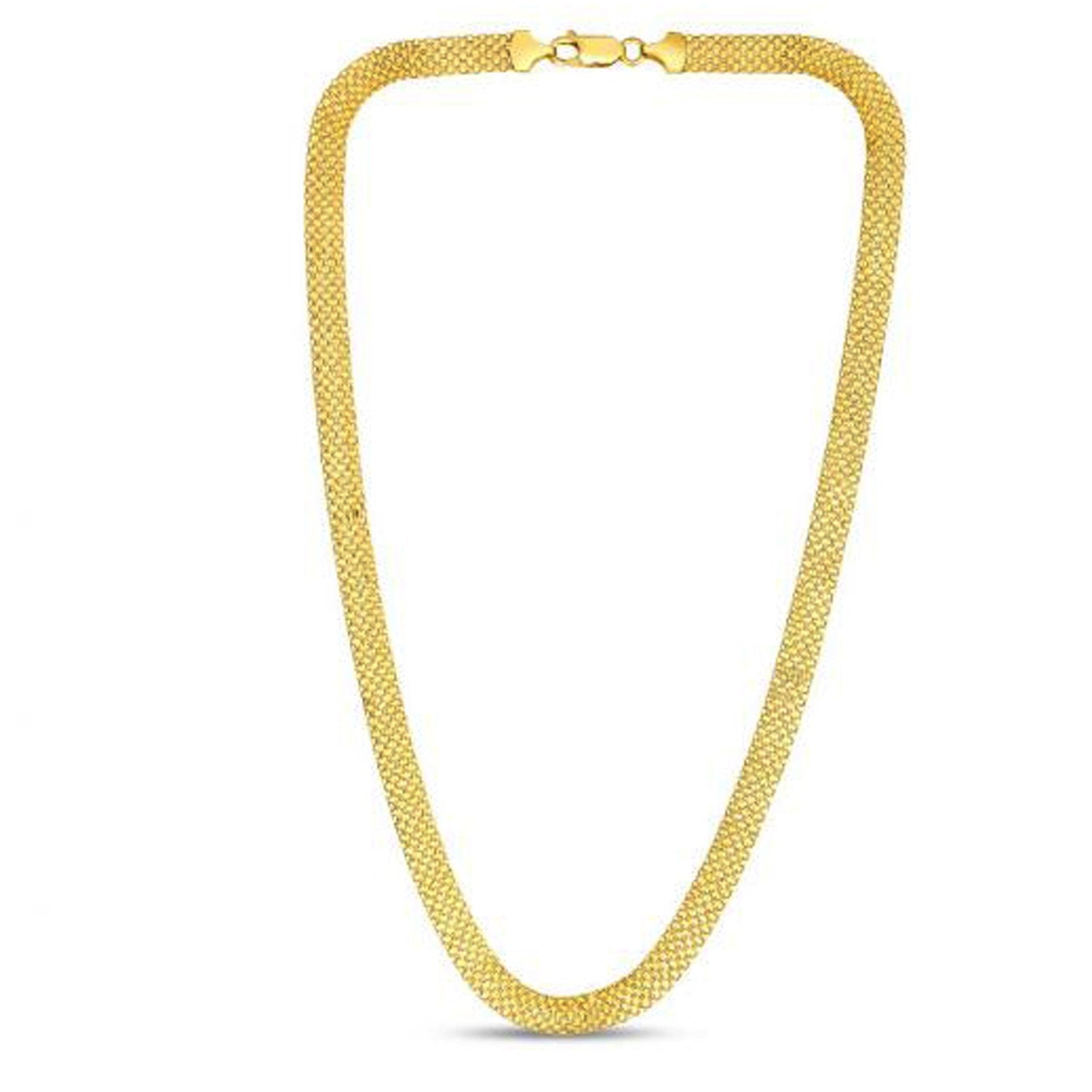 14k yellow gold Bismark chain with a lobster clasp.