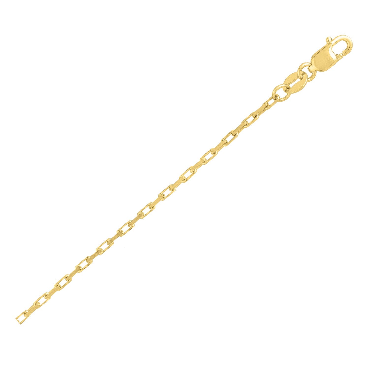 14k yellow gold French cable chain with a lobster clasp.