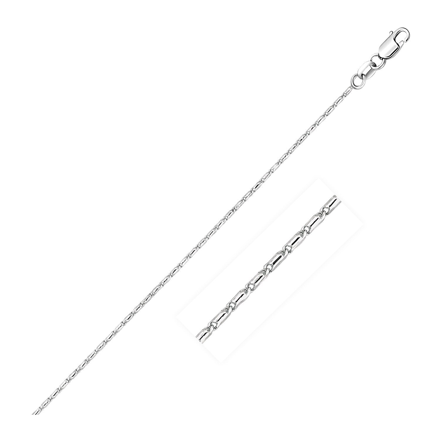 14k white gold lumina pendant chain with a lobster clasp.