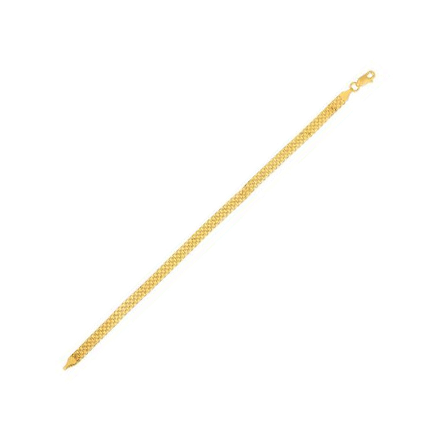 A 14k yellow gold Bismark chain with a lobster clasp.