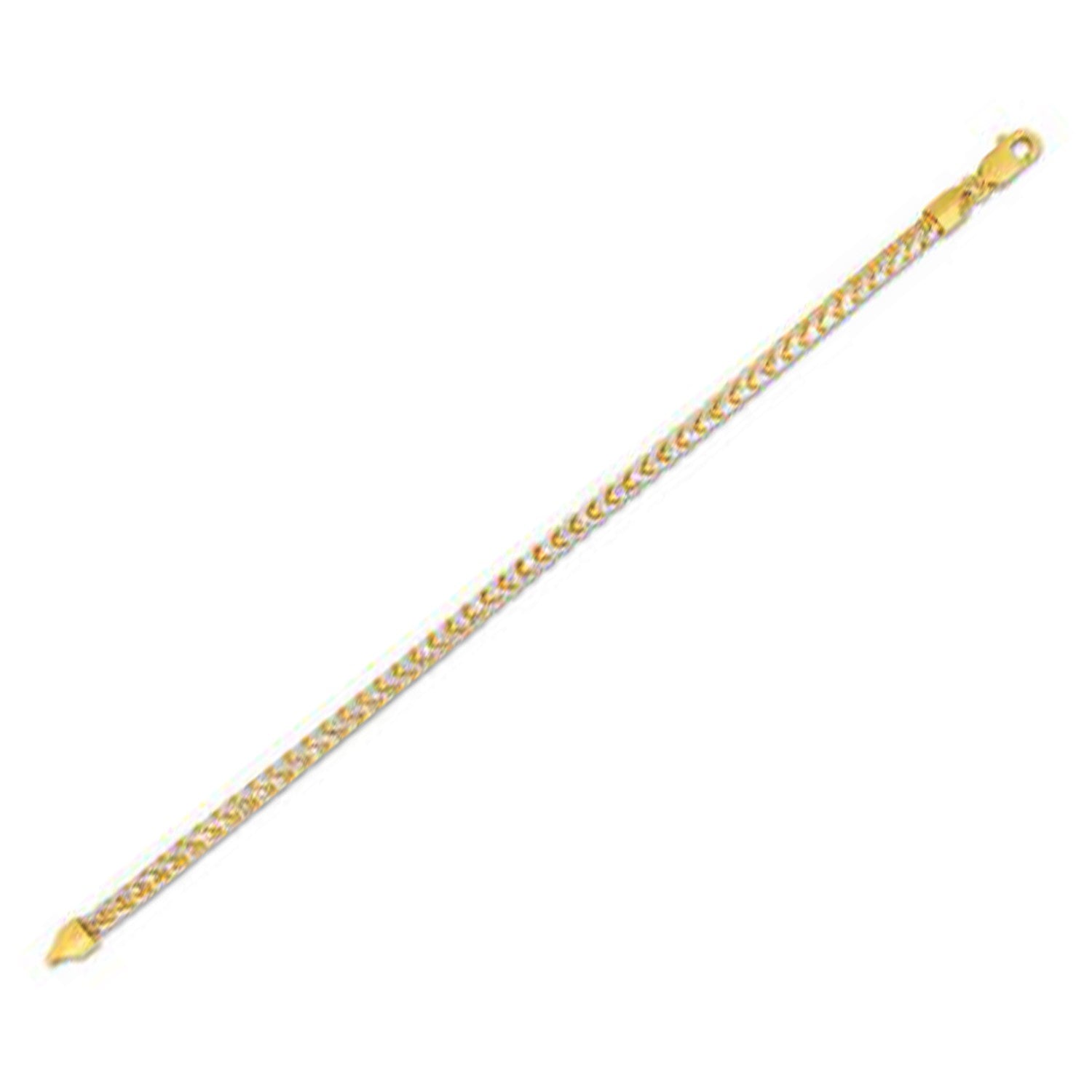 14k yellow gold round pave franco chain with a lobster clasp.