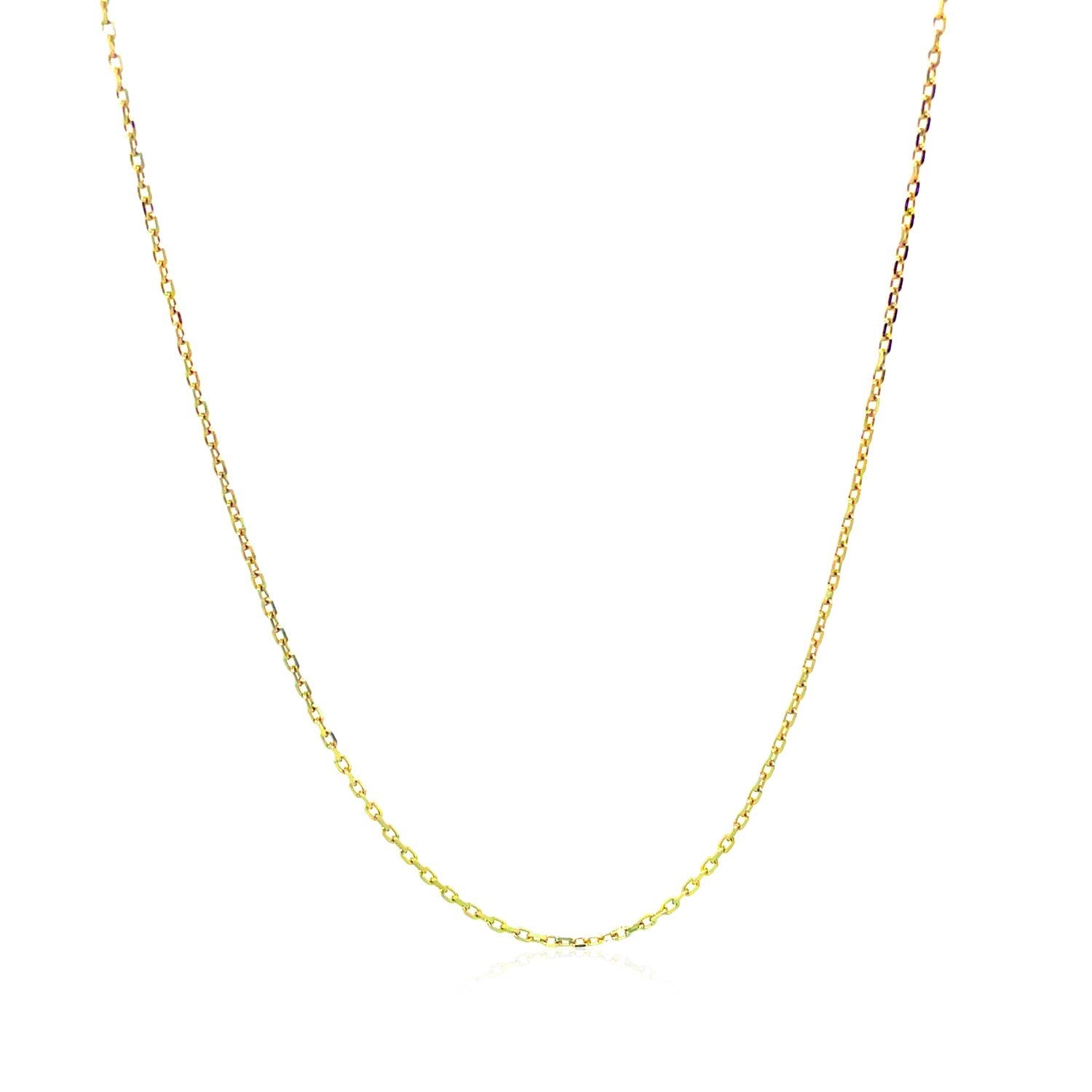 10k yellow gold diamond cut cable link chain.