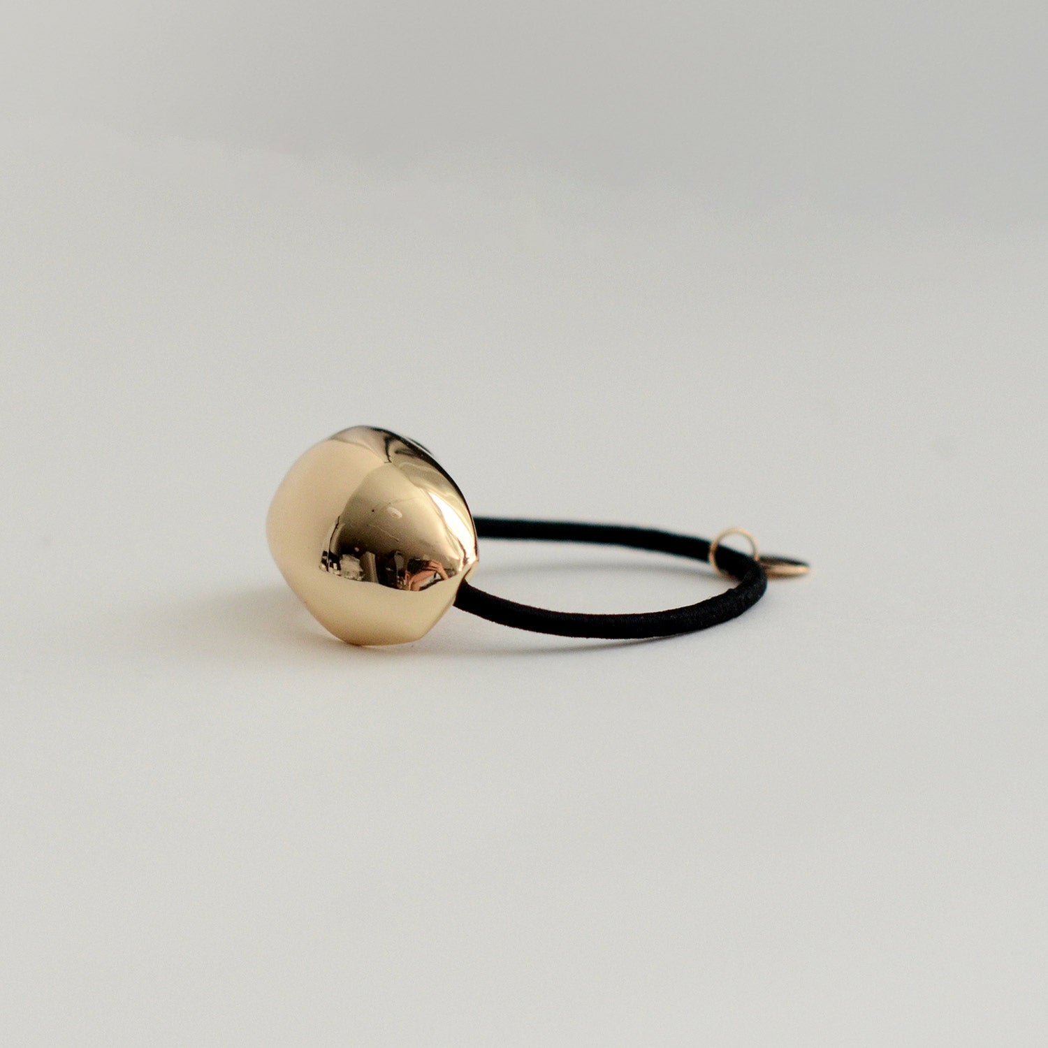 Bold Crescent Metal Cuff Hair Tie | Gold
