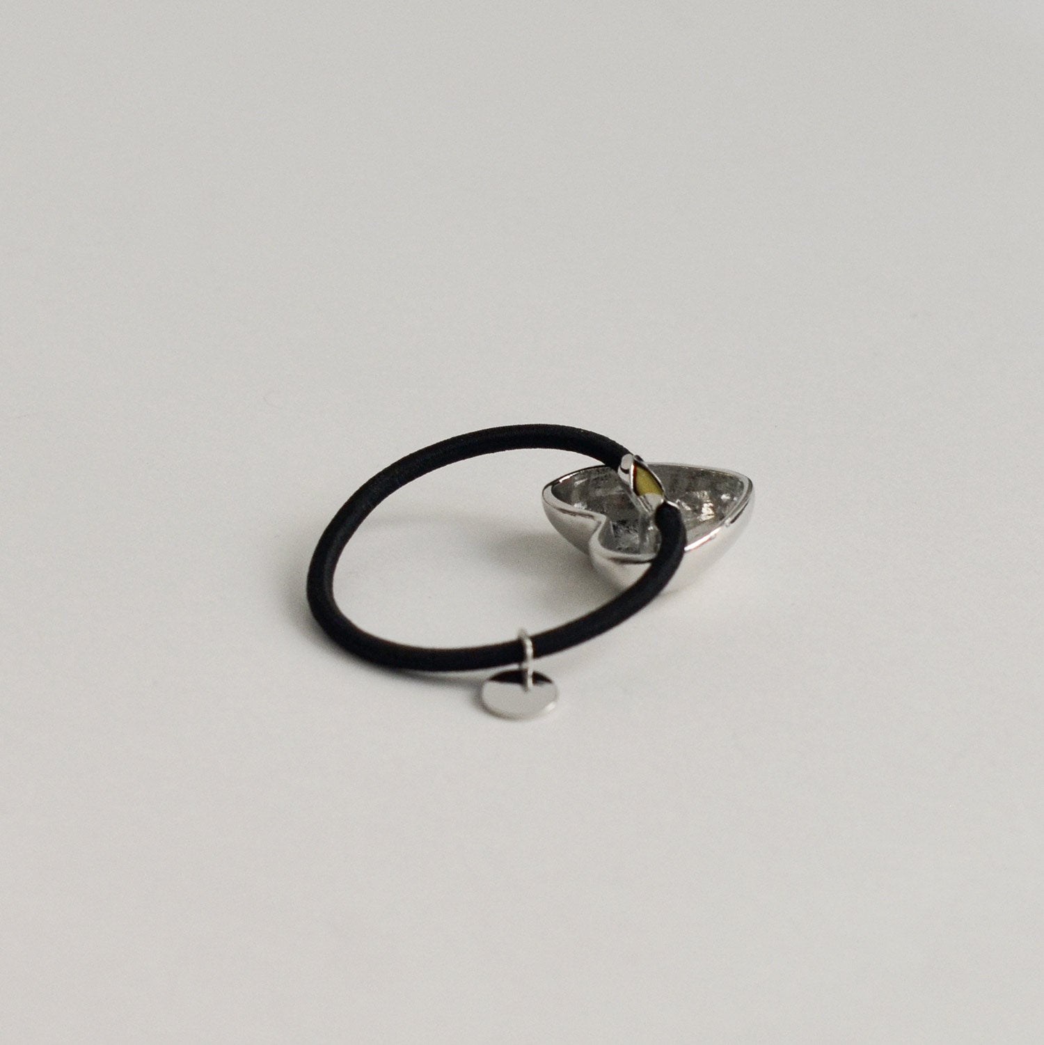 Heart-Shaped Metal Hair Tie | Silver