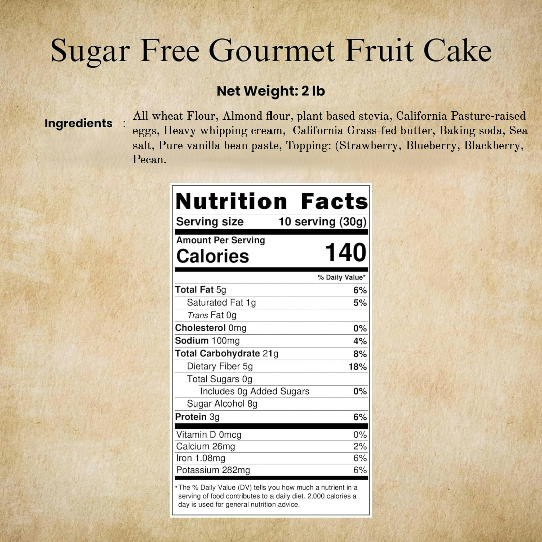 Andy Anand Sugar-Free Mixed Berries Cake (2.8 lbs) | Sugar-Free & Keto Cake | Local SoCal Bakery