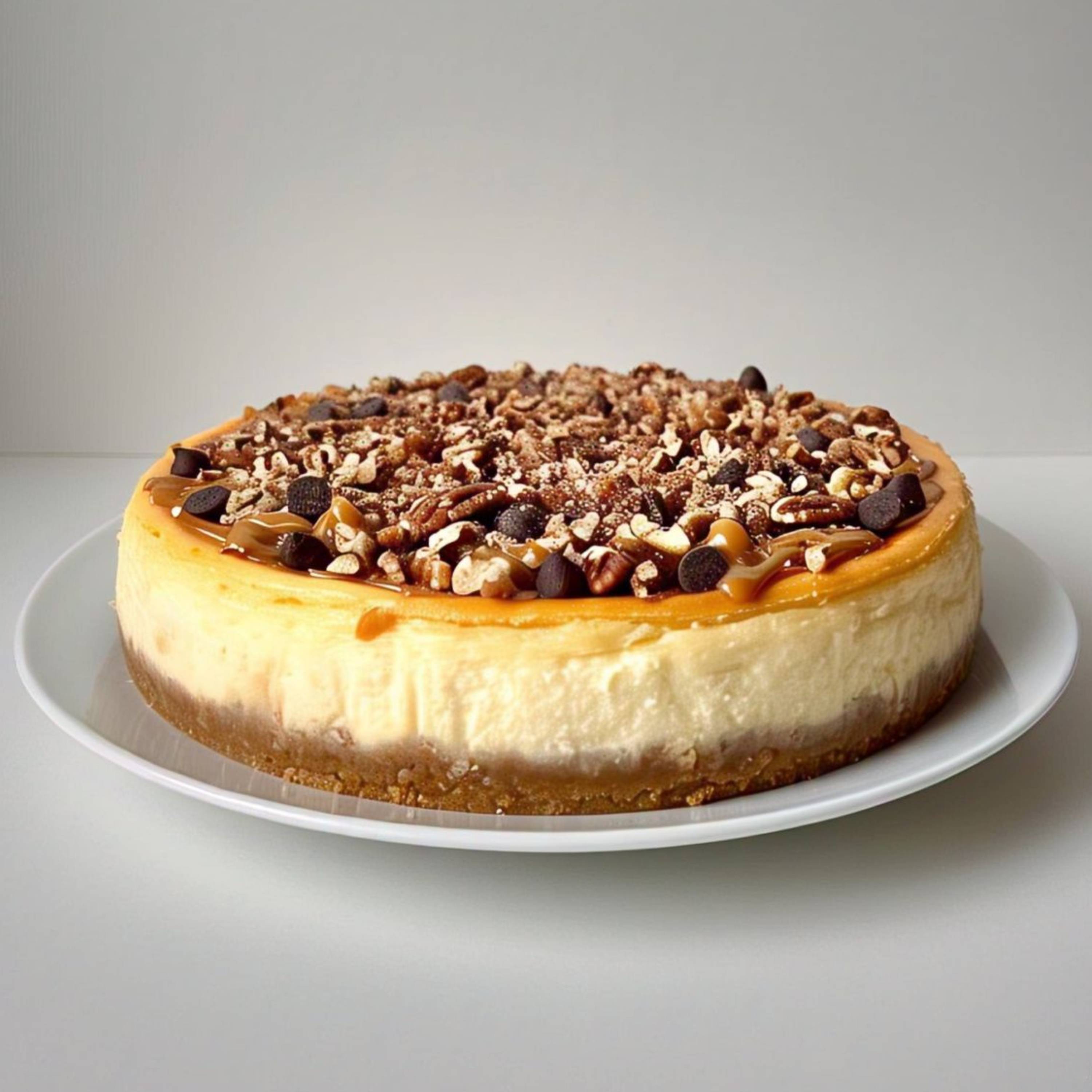 Andy Anand Sugar-Free Turtle Cheesecake (9-inch, 2.8 lbs) | Sugar-Free & Keto Cheesecake | Local SoCal Bakery