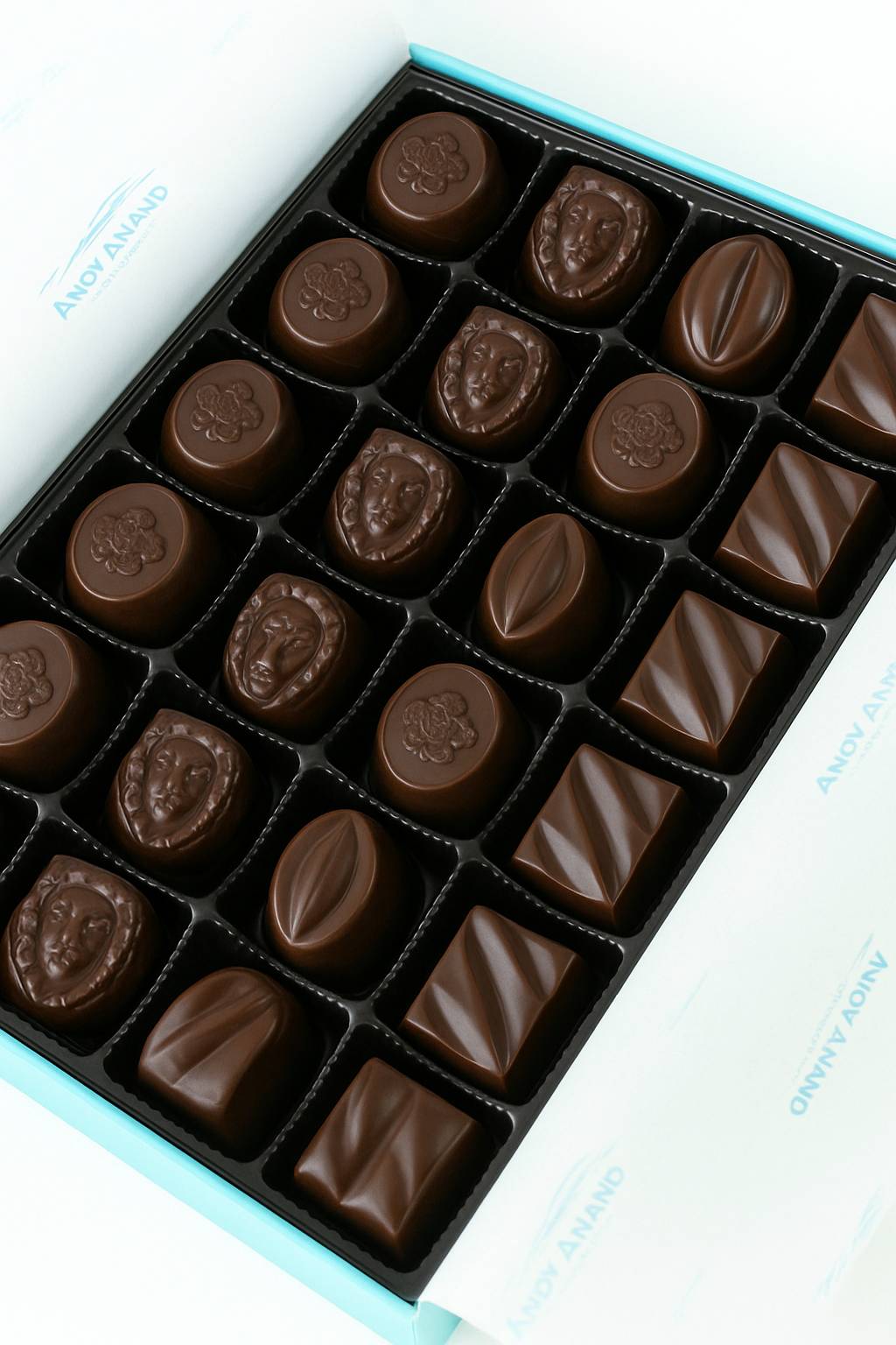 Andy Anand Sugar-Free Vegan Dark Chocolate Truffles (24 pc) | 60% Cocoa Butter, Dairy/Soy/Sesame-Free Gift Box | Local SoCal Chocolatier