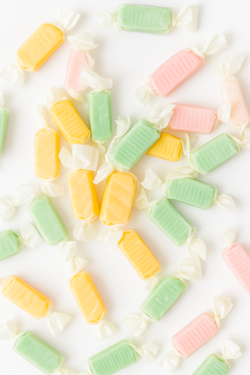 Andy Anand Sugar-Free European Fruit Taffy Toffees Trio (35 pc, 7 oz) | Strawberry, Orange, Lemon | Local SoCal Bakery