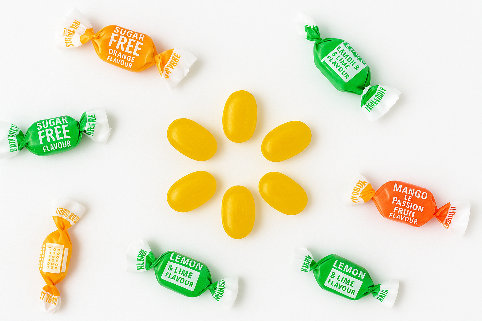 Andy Anand Sugar-Free Italian Ginger Candy (55 pc, 7 oz) | Orange, Mango, Lemon, Made in Italy | Local SoCal Bakery