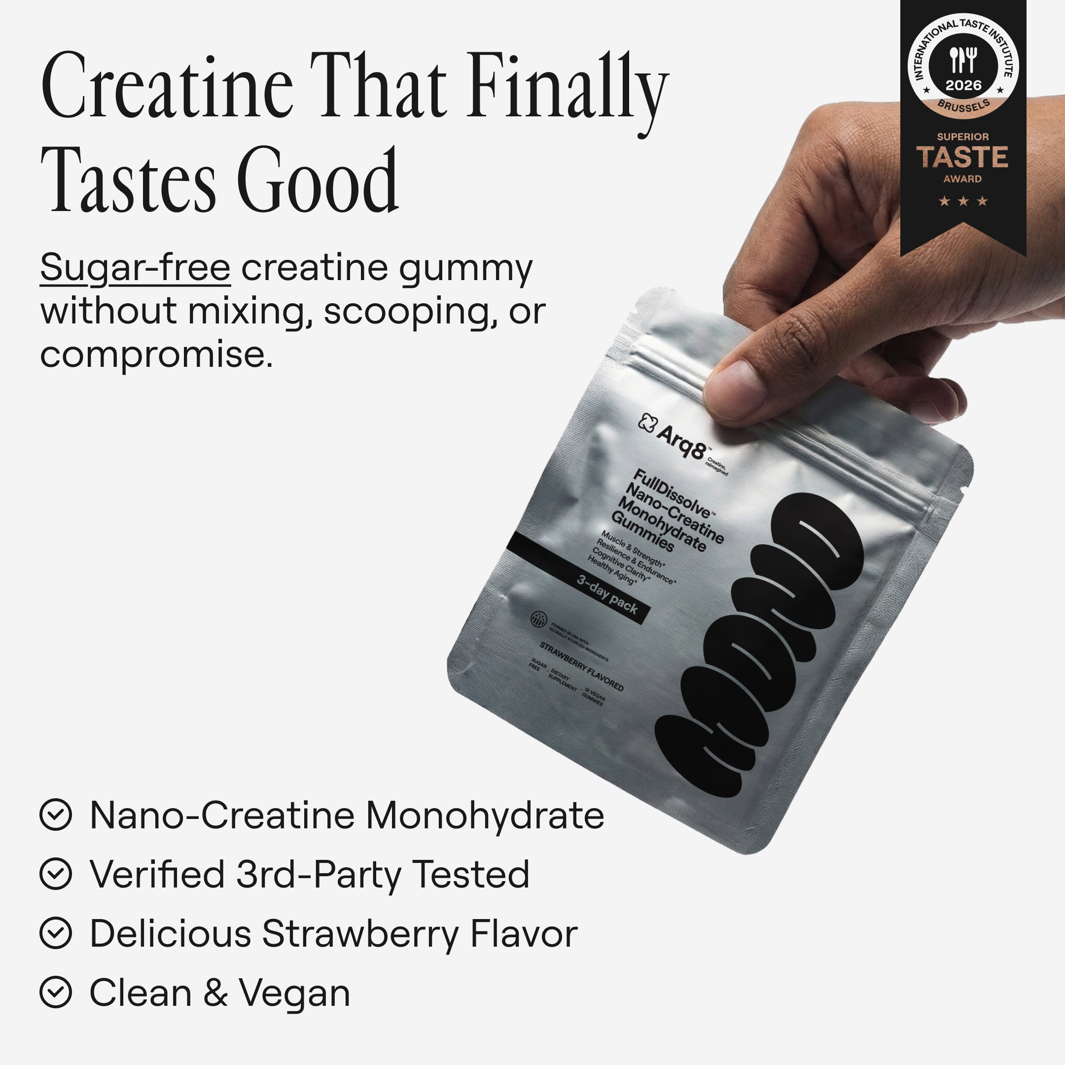 FullDissolve™ Nano-Creatine Monohydrate Gummies  (3-Day Trial Pack)