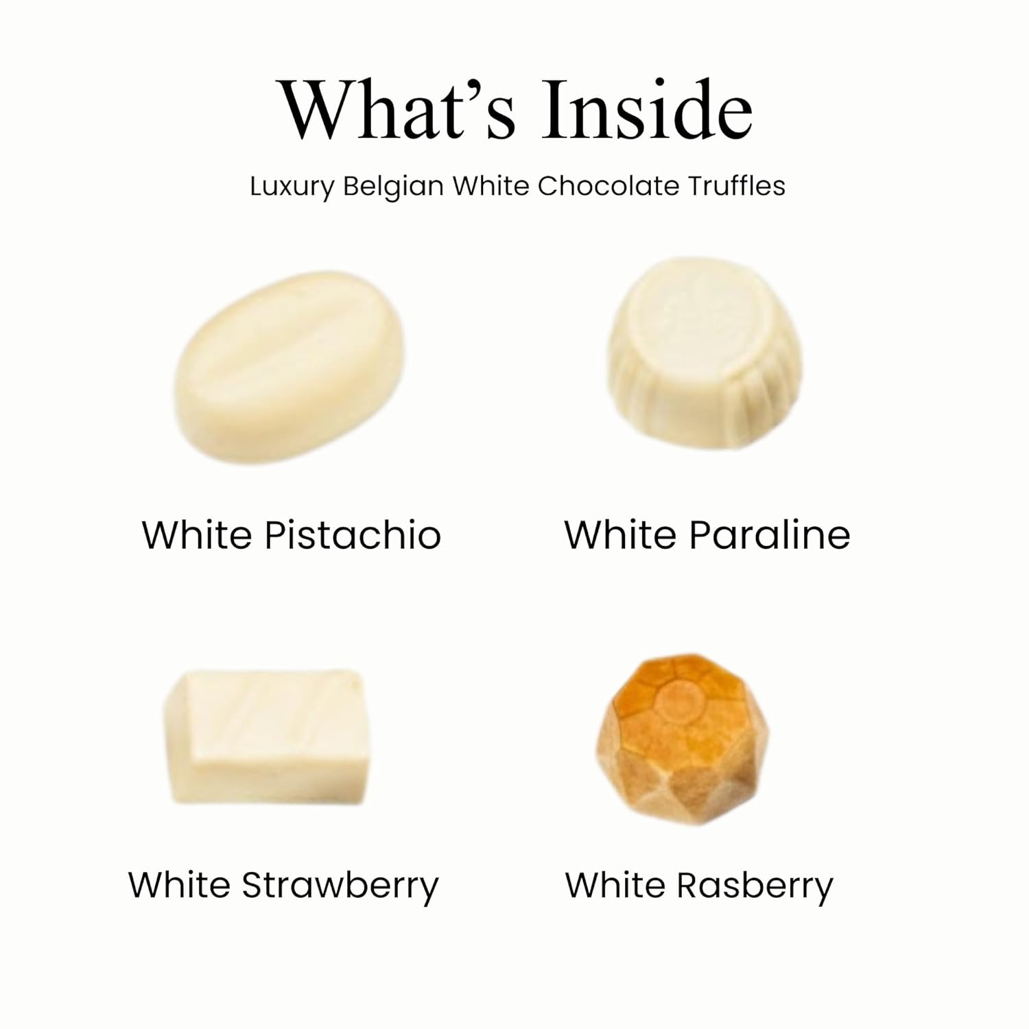 Andy Anand Sugar-Free Belgian White Chocolate Truffles & Pralines (25 pc, 10.5 oz) | Sugar-Free & Keto | Local SoCal Bakery