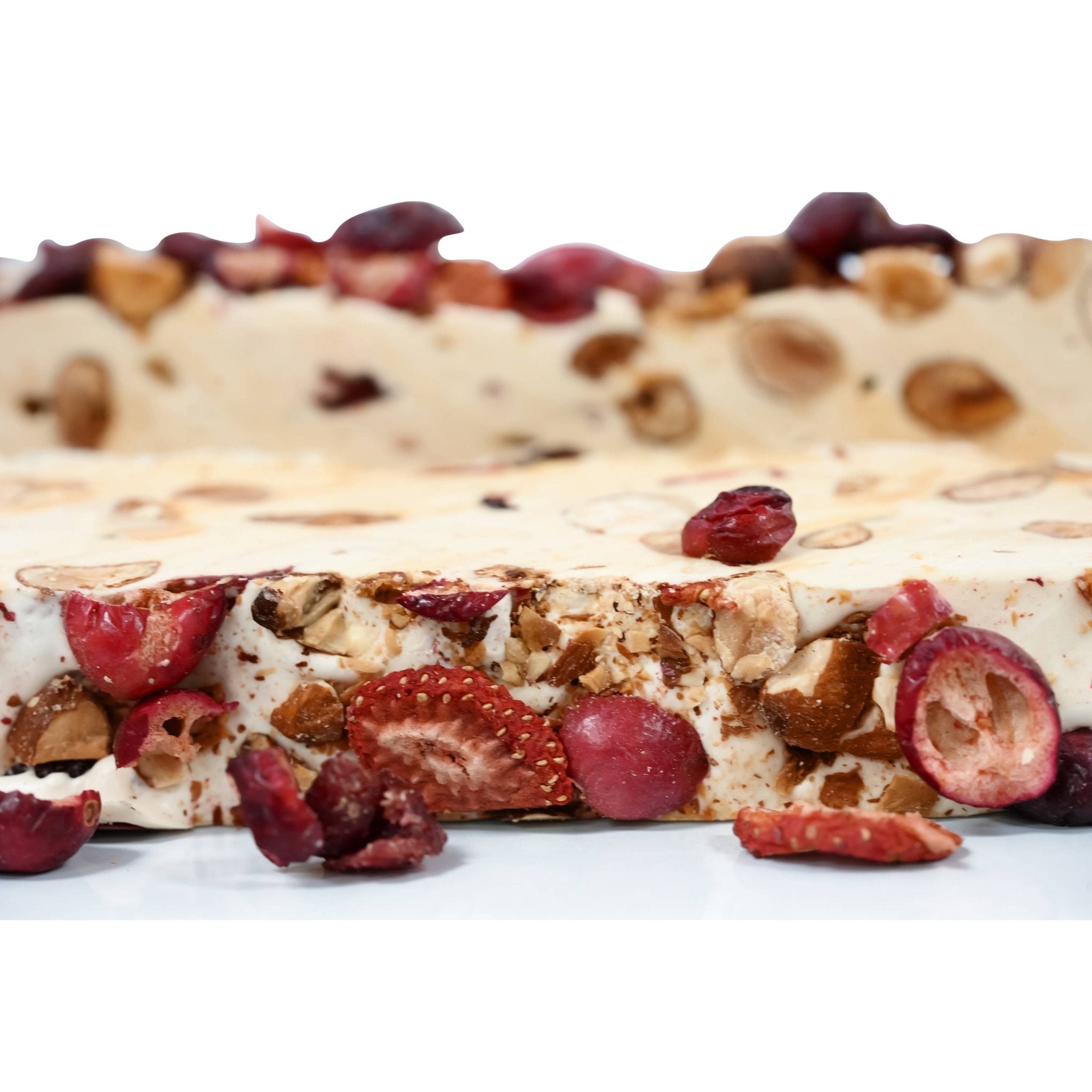 Andy Anand Red Fruit Almond Soft Nougat Turron (7 oz) | Spanish Wildflower Honey | Local SoCal Bakery