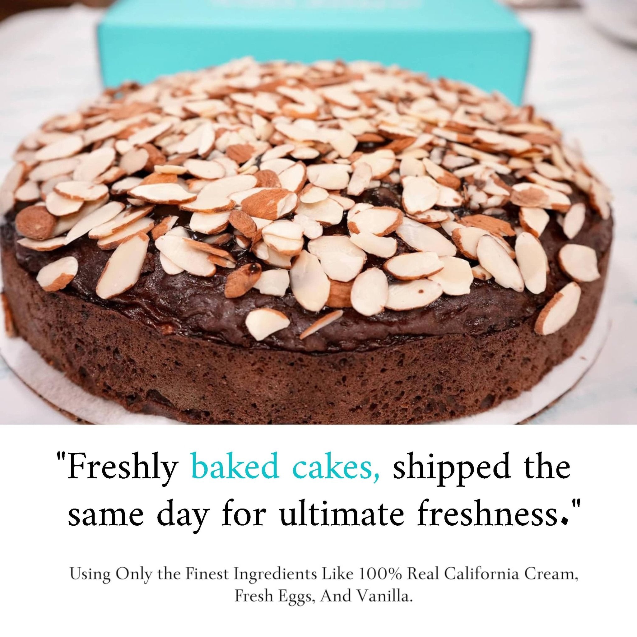 Andy Anand Sugar-Free Chocolate Almond Cake (2.5 lbs) | Keto & Diabetic-Friendly | SoCal Bakery