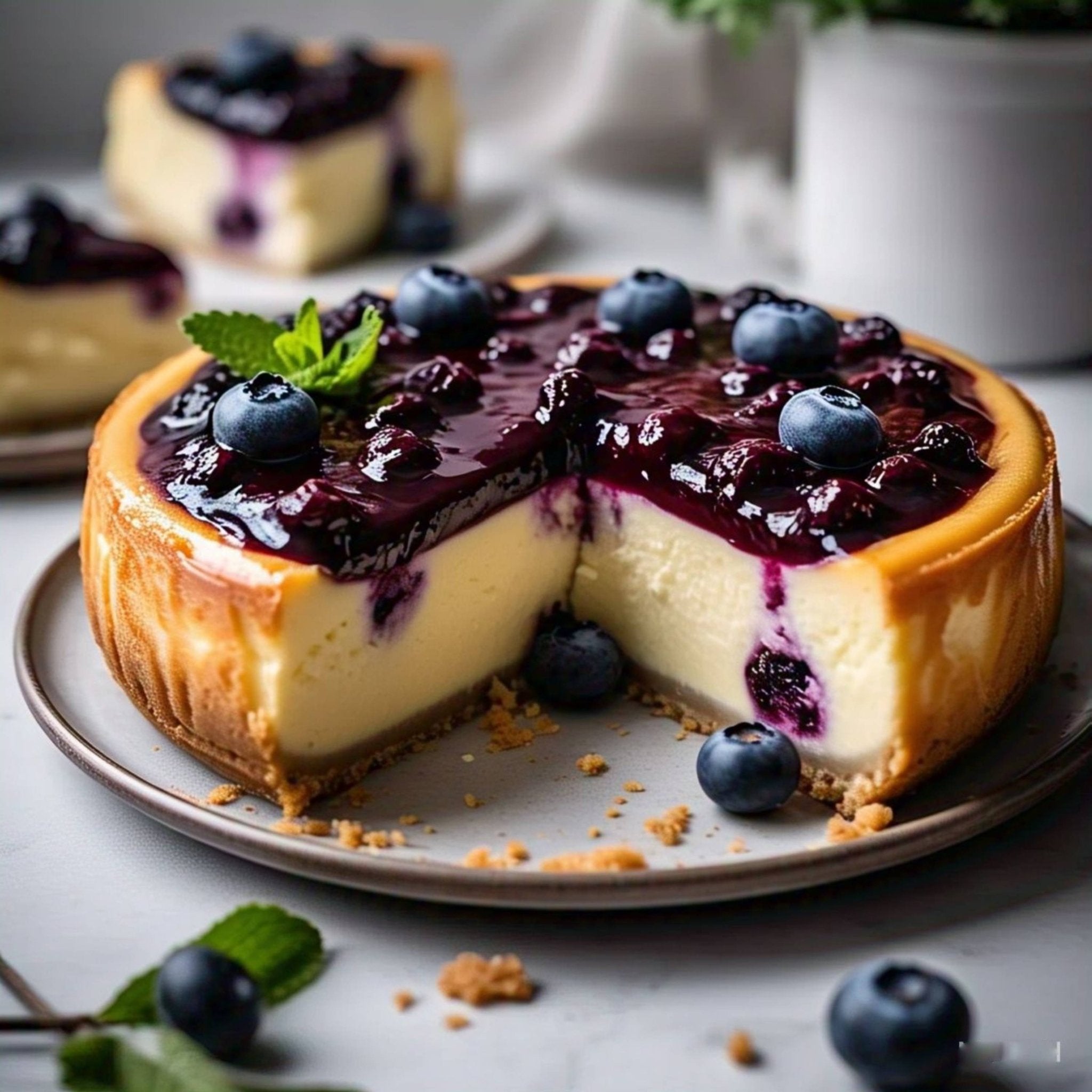 Andy Anand Sugar-Free Blueberry Cake (9-inch, 2.6 lbs) | Keto & Diabetic-Friendly | SoCal Bakery