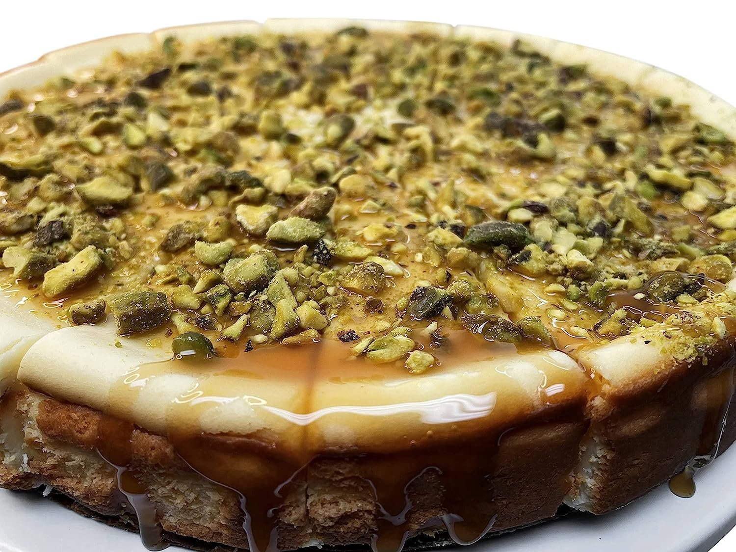 Andy Anand Gluten-Free Caramel Pistachio Cheesecake (9-inch, 2 lbs) | Hand-Baked Bakery Cheesecake | Local SoCal Bakery