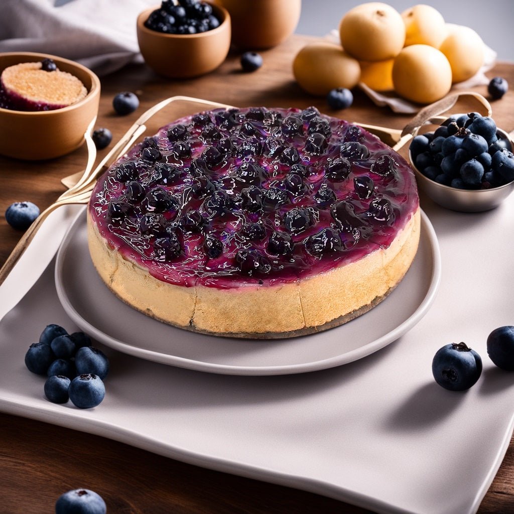 Andy Anand Sugar-Free Blueberry Cheesecake (9-inch, 2.8 lbs) | Sugar-Free Cheesecake | Local SoCal Bakery