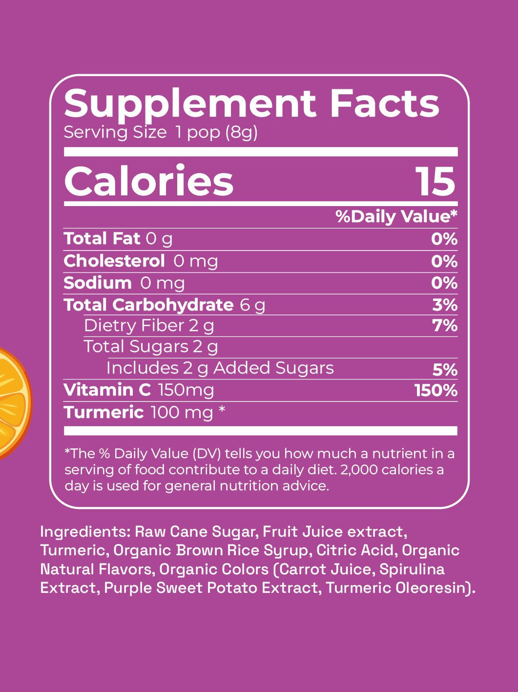 Andy Anand Sugar-Free Vitamin C Lollipops (29-31 ct, 8.8 oz) | Real Fruit Juice, Kids Immune Pops | Local SoCal Bakery