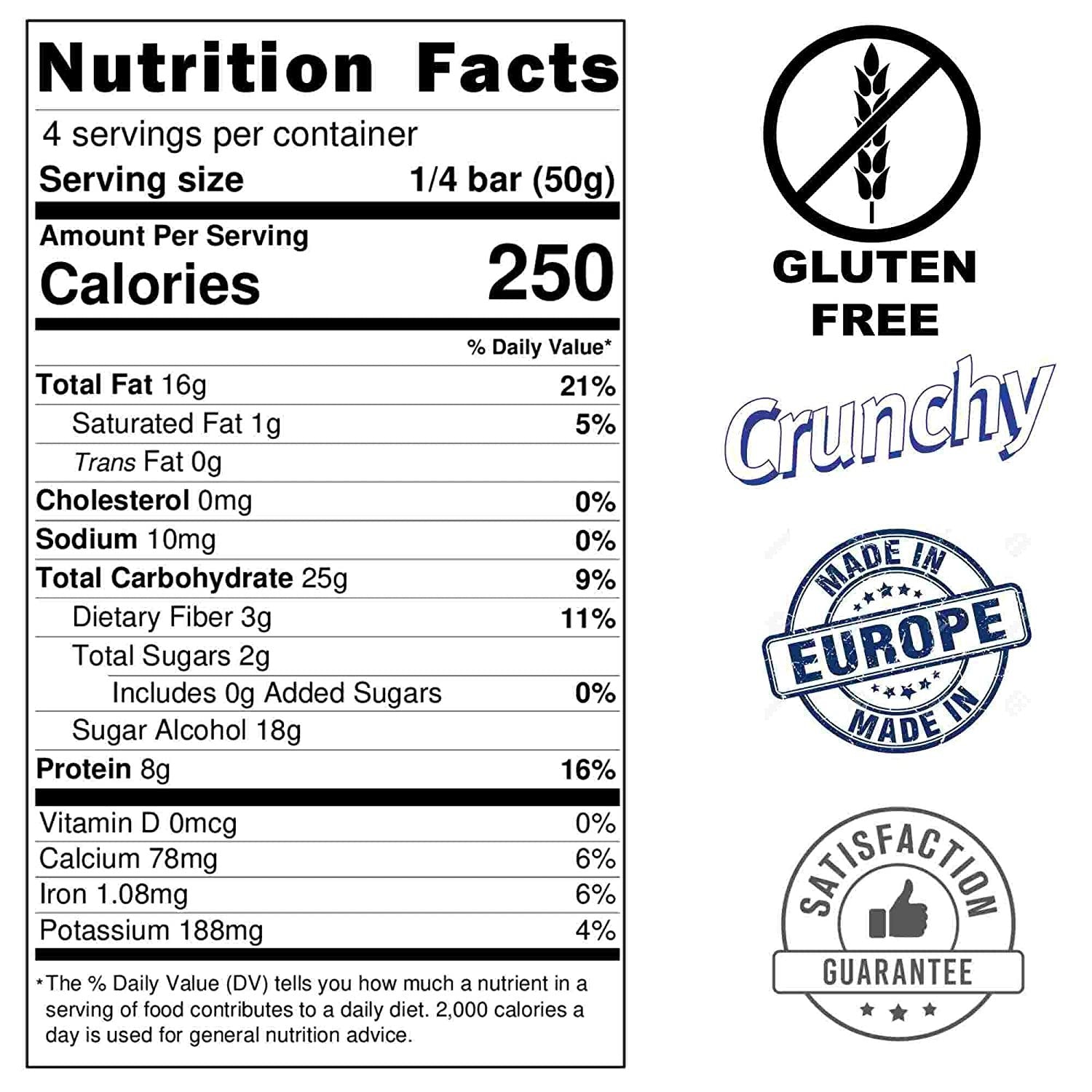 Andy Anand Sugar-Free Almond Brittle Nougat (Turron) | European Imported, Gluten-Free | Local SoCal Bakery