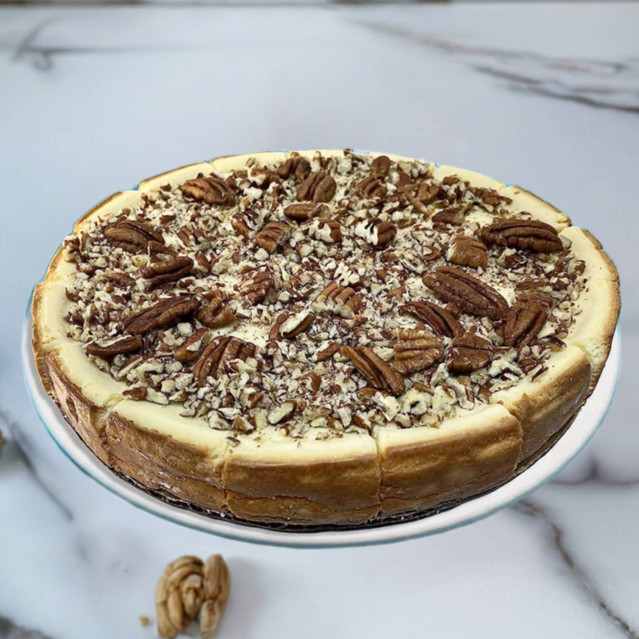 Andy Anand Sugar-Free Caramel Walnut Cheesecake (9-inch, 2 lbs) | Sugar-Free Cheesecake | Local SoCal Bakery