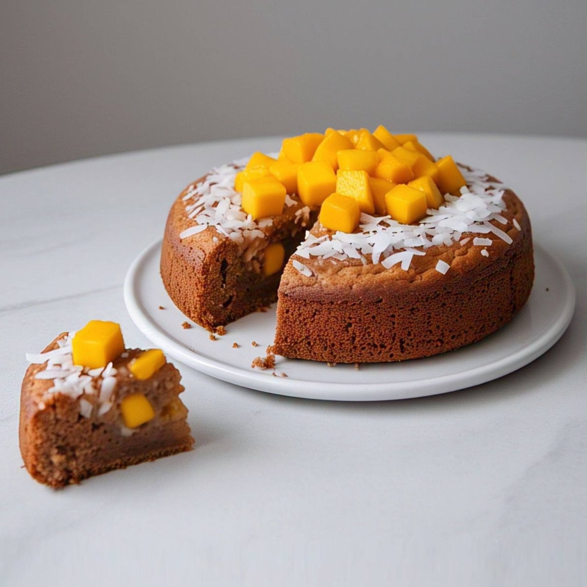 Andy Anand Sugar-Free Mango Coconut Cake (2.5 lbs) | Keto & Diabetic-Friendly | SoCal Bakery