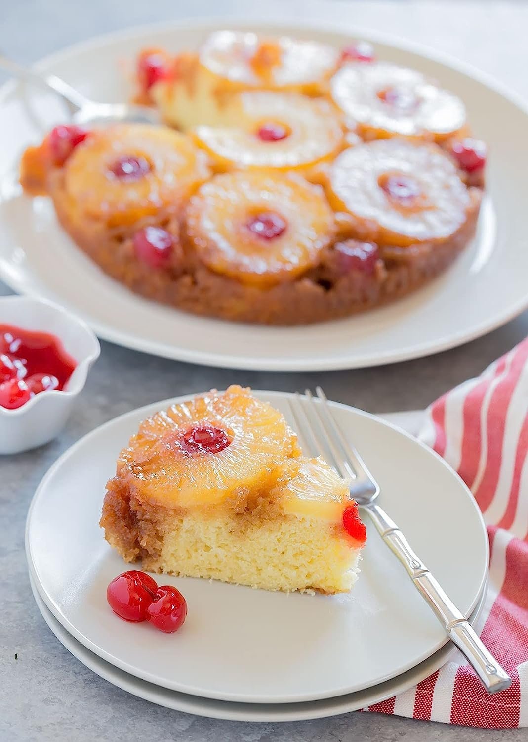 Andy Anand Traditional Pineapple Upside-Down Cake (10-inch, 2.6 lbs) | Hand-Baked Bakery Cake | Local SoCal Bakery