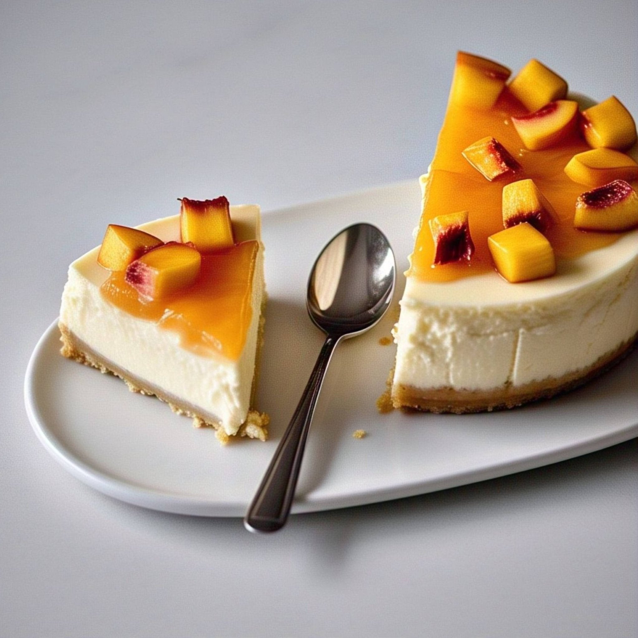 Andy Anand Sugar-Free Peach Cheesecake (9-inch, 2 lbs) | Sugar-Free Cheesecake | Local SoCal Bakery