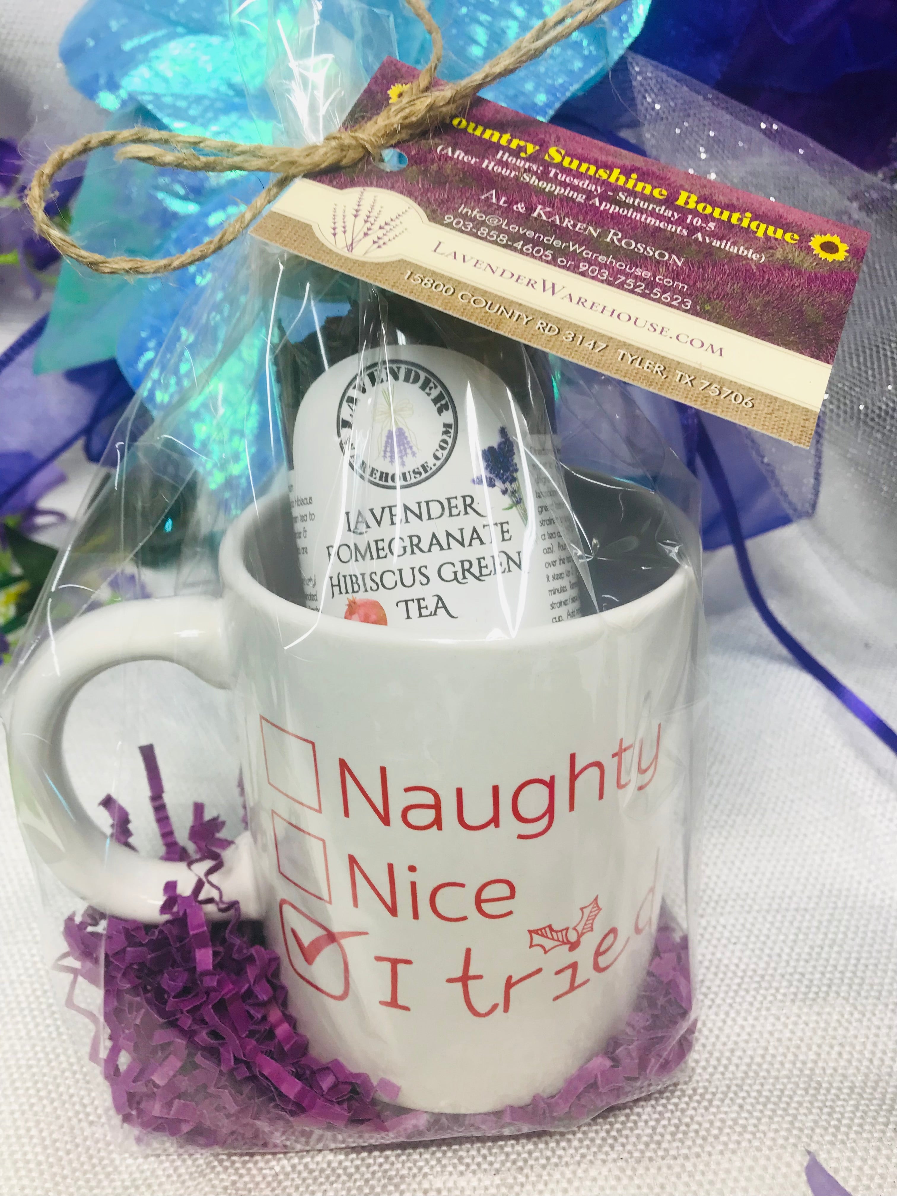 Lavender Pomegranate Hibiscus Green Tea Gift Set