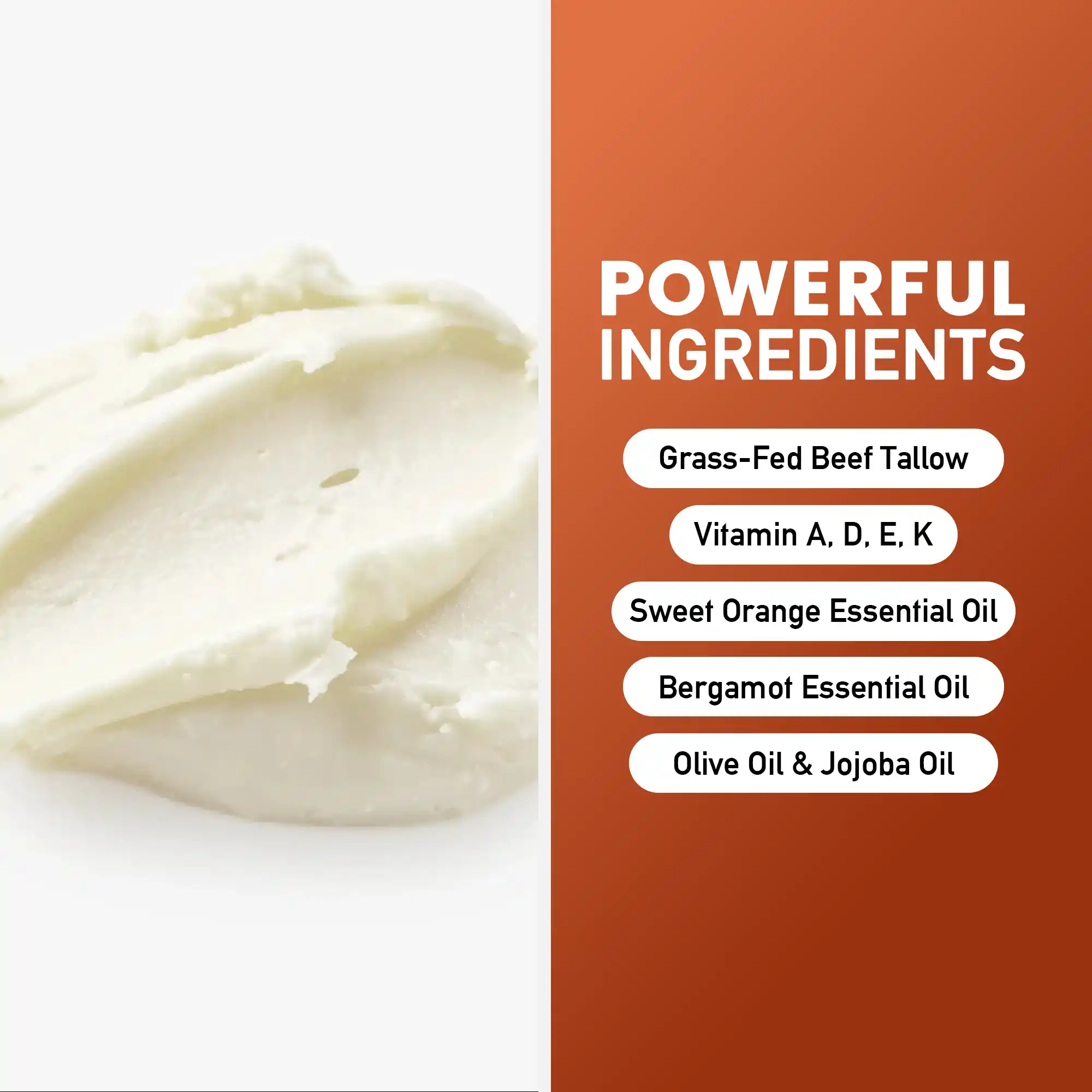 Tallow Cream Orange & Bergamot